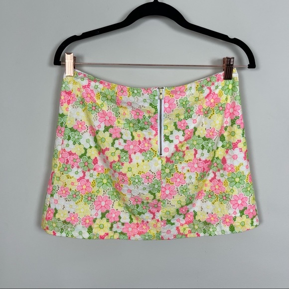 LILLY PULITZER FLORAL LACE MINI SKIRT SIZE 2 STYLE 48579W - Picture 13 of 16